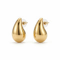 Liquid Gold Sculptural Teardrop Studs