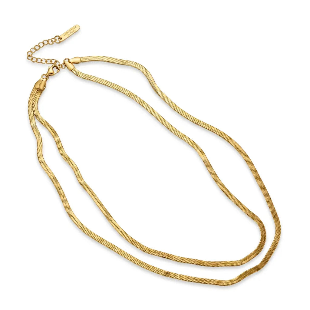 Dual Layer Sleek Herringbone Chain