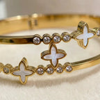 Imperial Quad-Clover Open Bangle