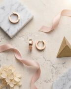 Sleek Thick Copper Huggie Earrings