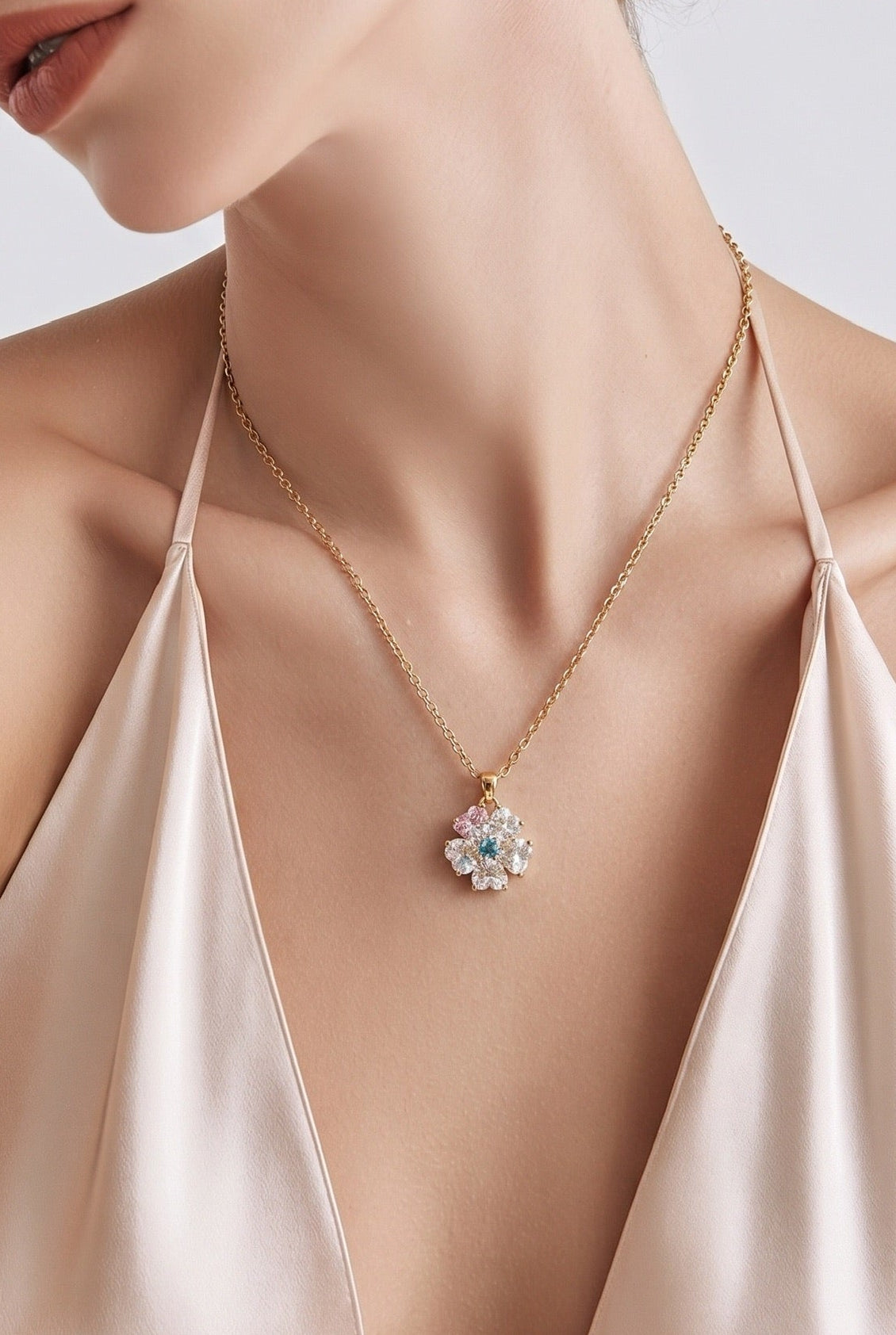 Aria Blush Blossom Pendant