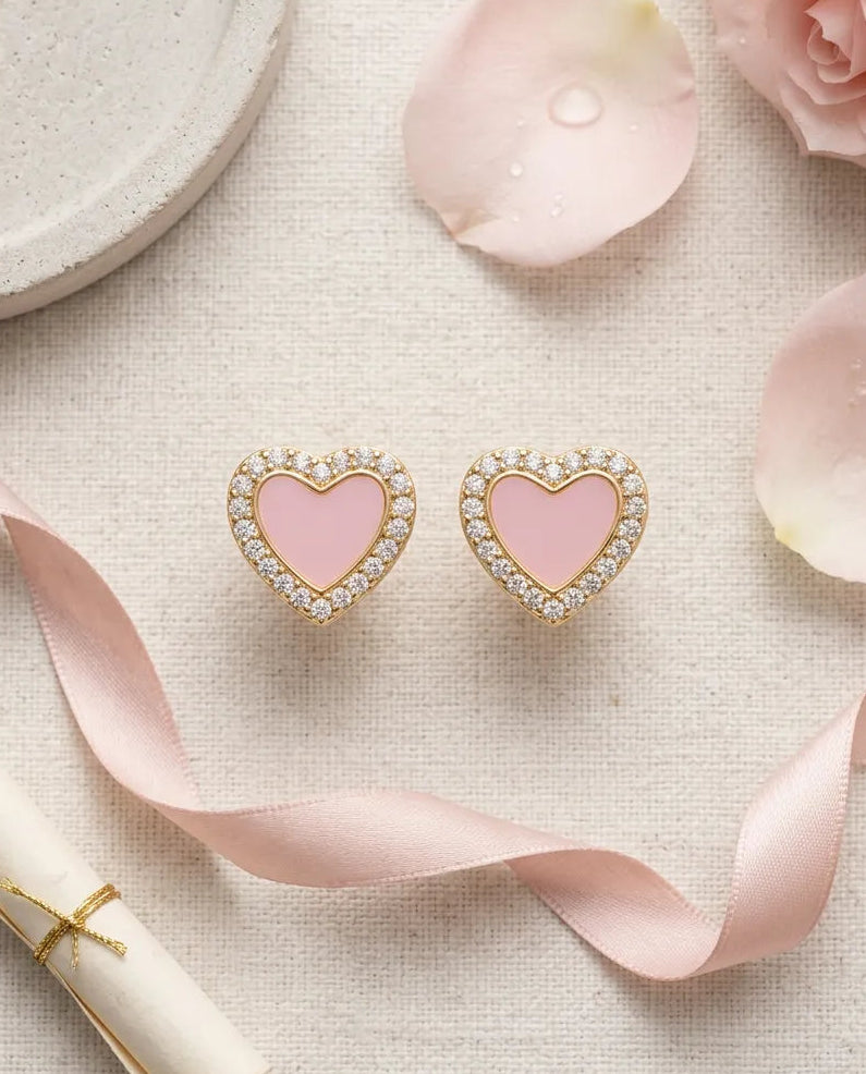 Amore Pastel Heart Studs