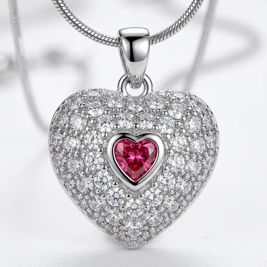 Amour Heart Double Layered Necklace