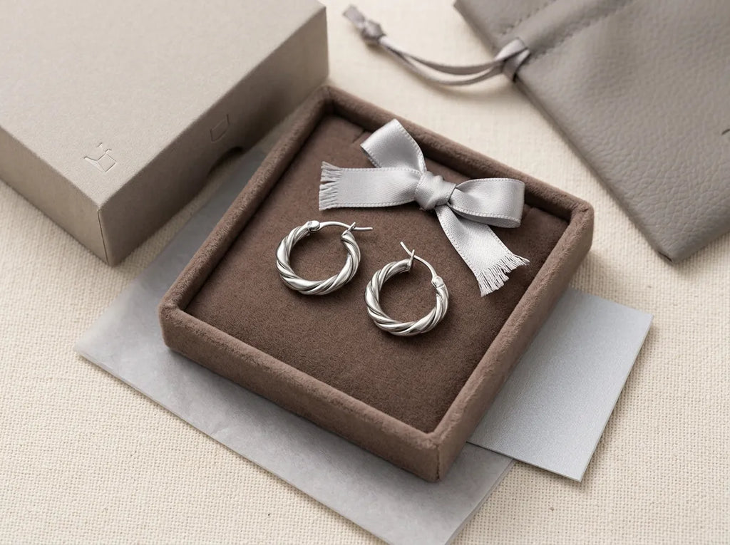 Twisted Rope Textured Hoops
