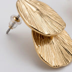 Aurelia Ginkgo Textured Drop Earrings