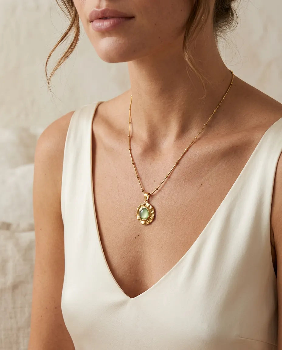 Vintage Sunburst Medallion Chain