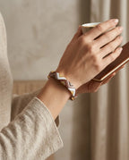 Chevron Brown Ceramic Bangle