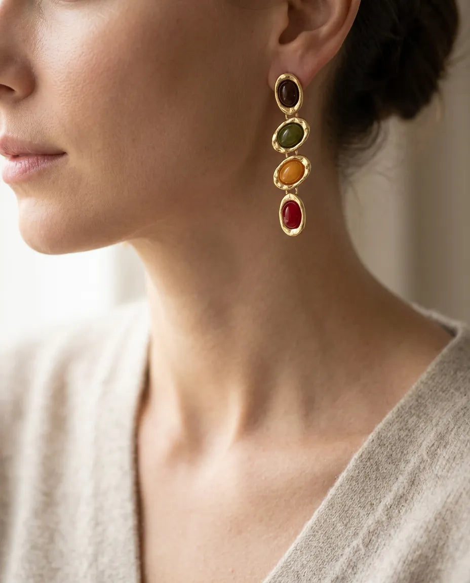 Multi-Tier Earth Gemstone Drops