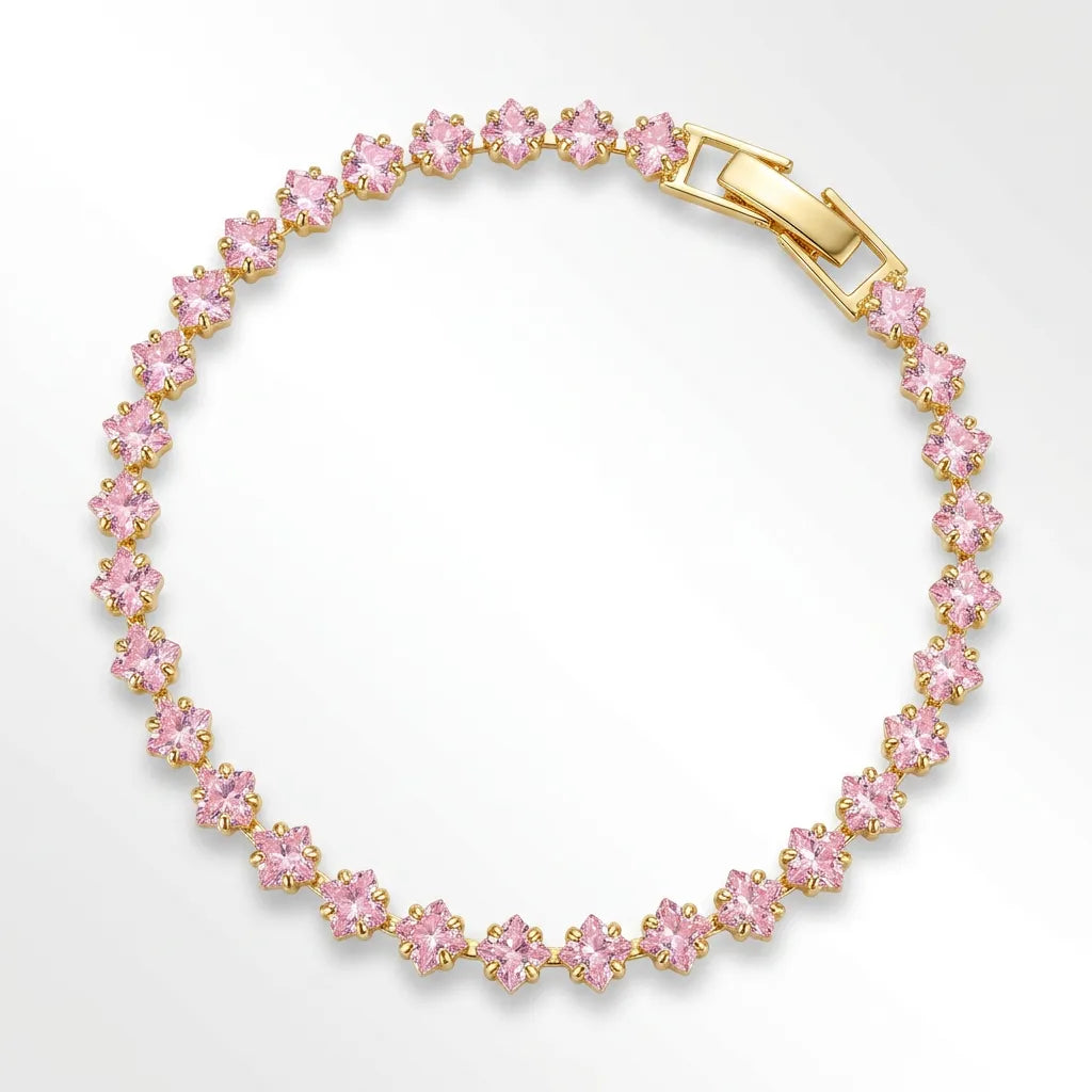 Rose Quartz Tennis Bracelet