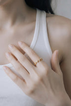 Solitaire Zig-Zag Eternity Ring