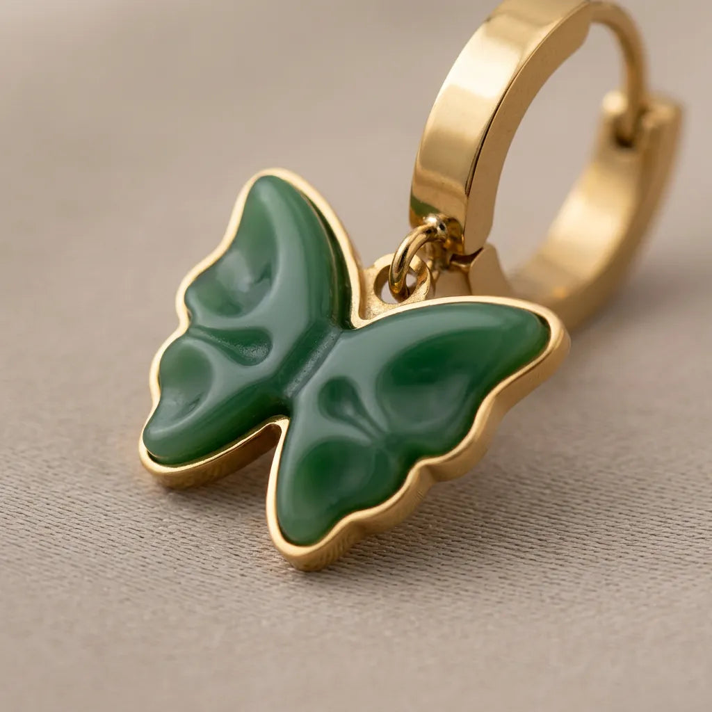 Jade Butterfly Chain Drops