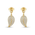 Dangling Textured Leaf Earrings