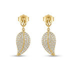 Dangling Textured Leaf Earrings