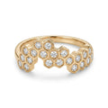 Hexagonal Honeycomb Pavé Band