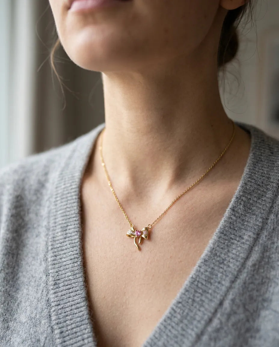 Delicate Bow Silhouette Chain