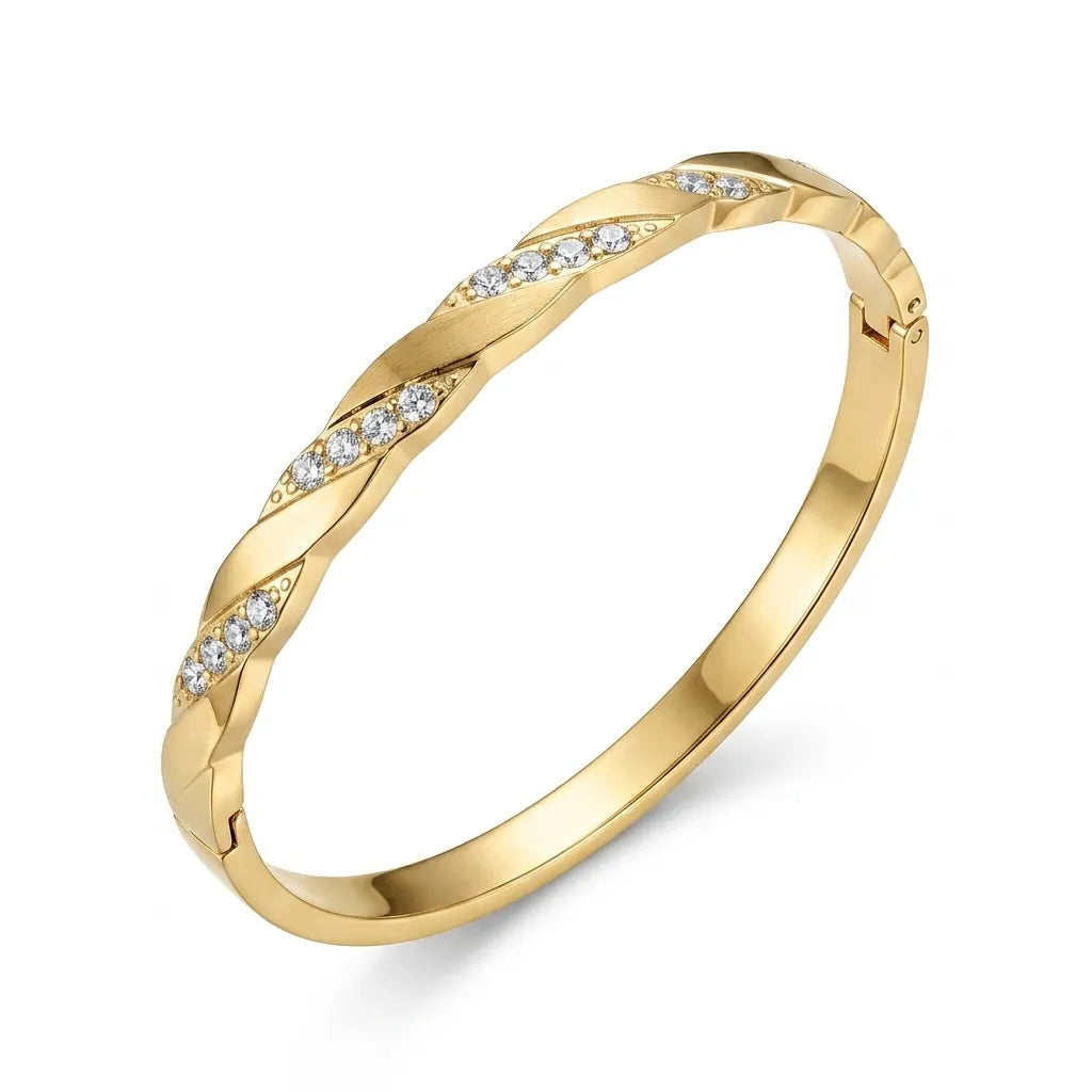 Twisted Pavé Rope Bangle