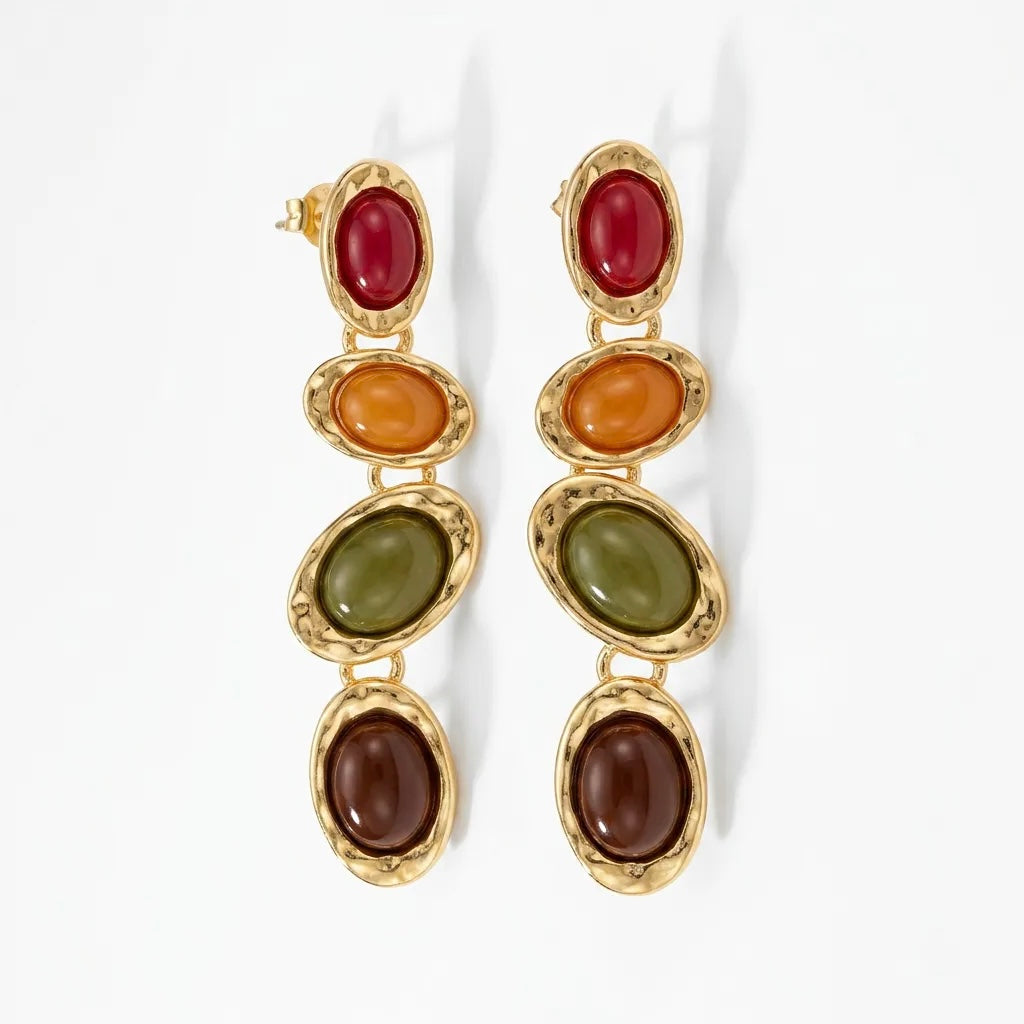 Multi-Tier Earth Gemstone Drops