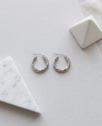 Twisted Rope Textured Hoops