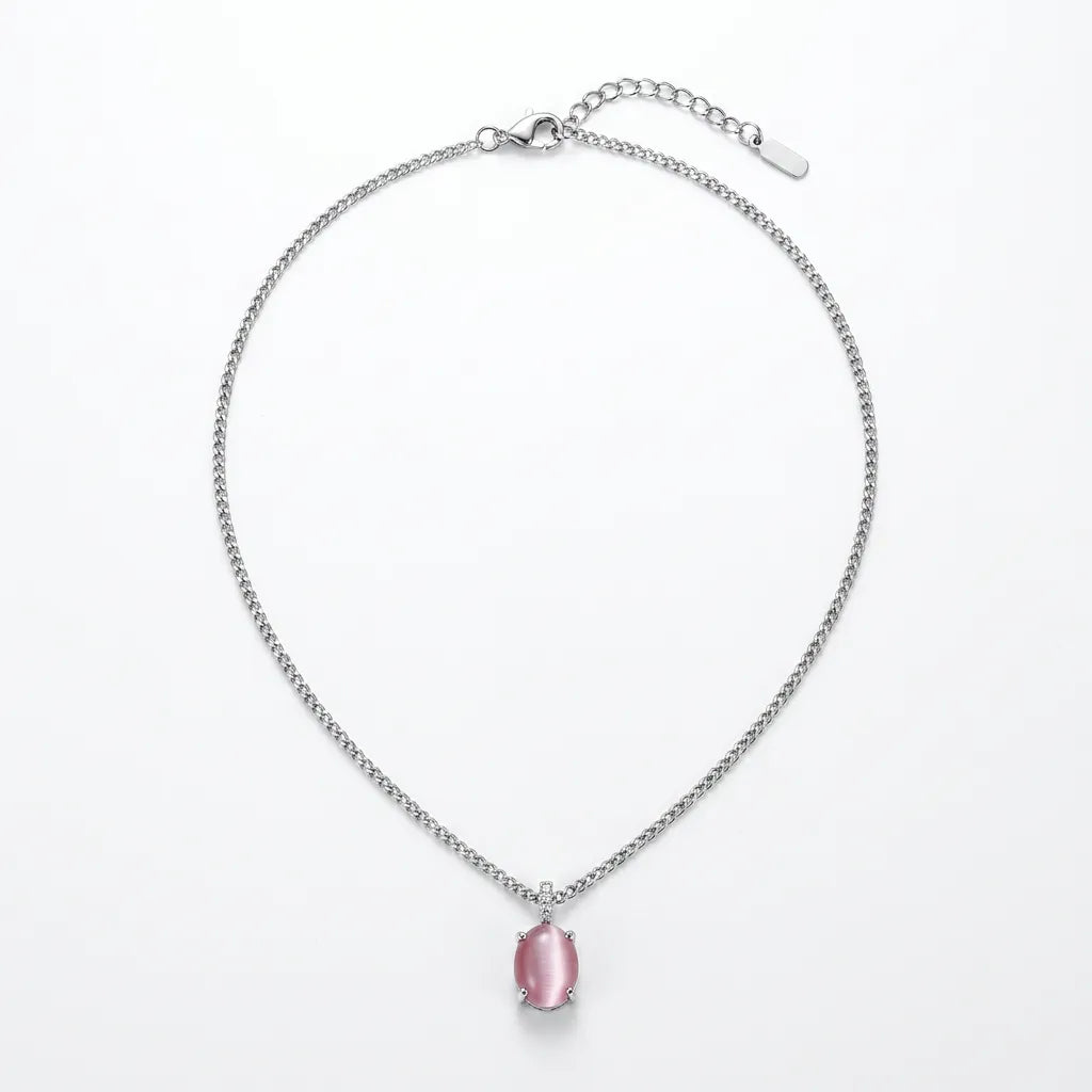 Opal Oval Shimmering Necklace