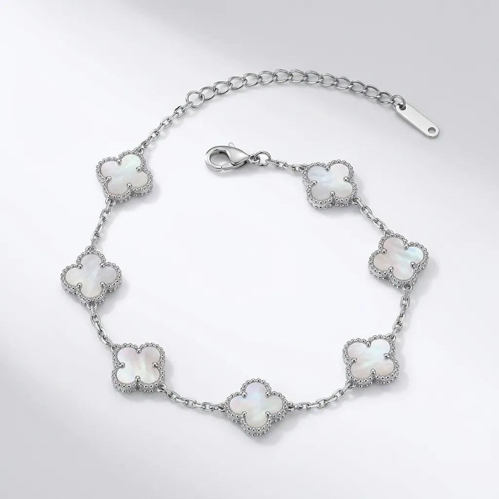 Monaco Shell Multi Clover Bangle