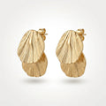 Aurelia Ginkgo Textured Drop Earrings