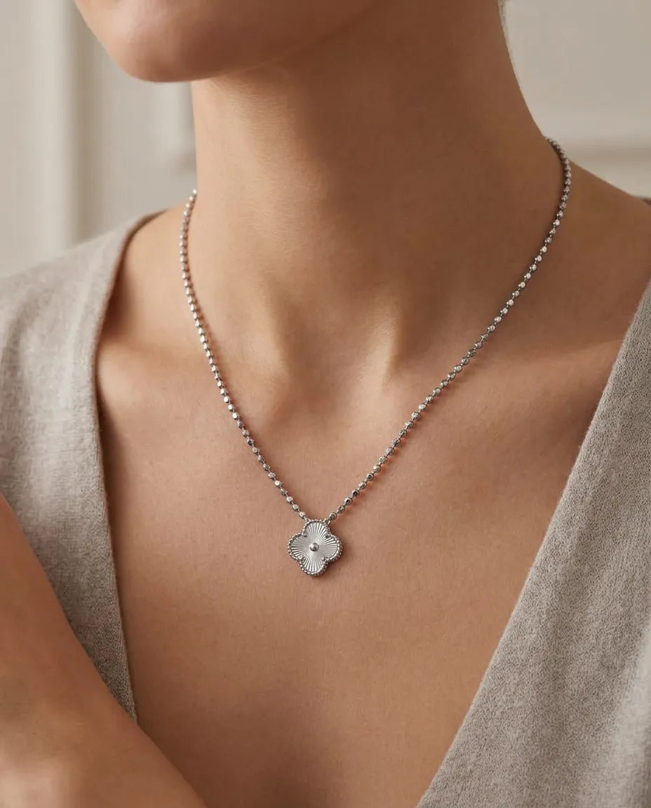 Petite Crystal Clover Pendant