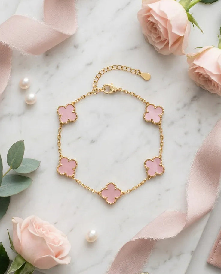 Blossom Pink Clover Bracelet
