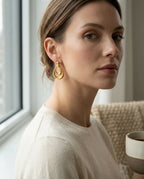 Double Layer Teardrop Hoops