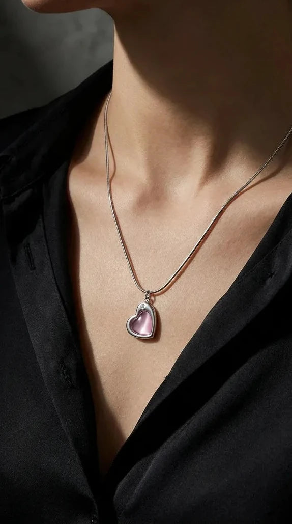 Amethyst Hued Gemstone Heart