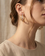 Trio Pavé Triple Band Hoop Earrings