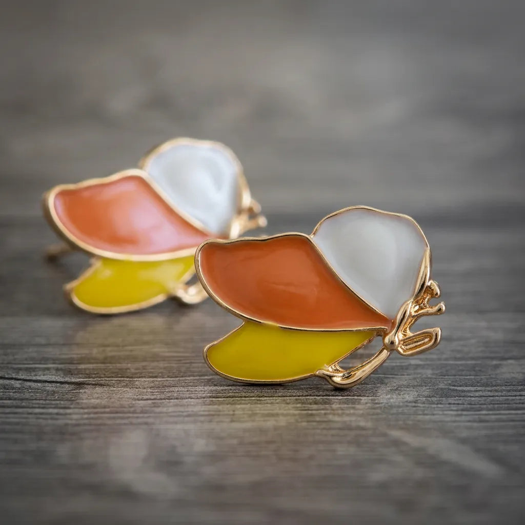 Filigree Pastel Leaf Earrings
