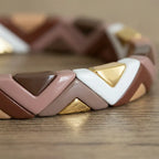 Chevron Brown Ceramic Bangle