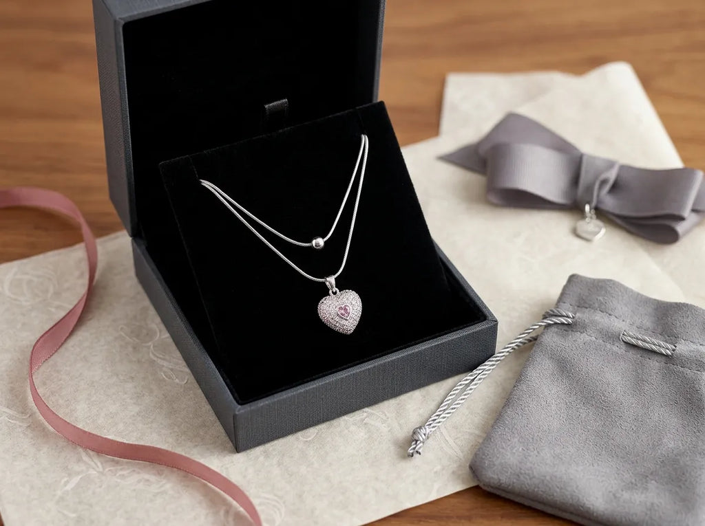Amour Heart Double Layered Necklace