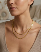 Dual Layer Sleek Herringbone Chain
