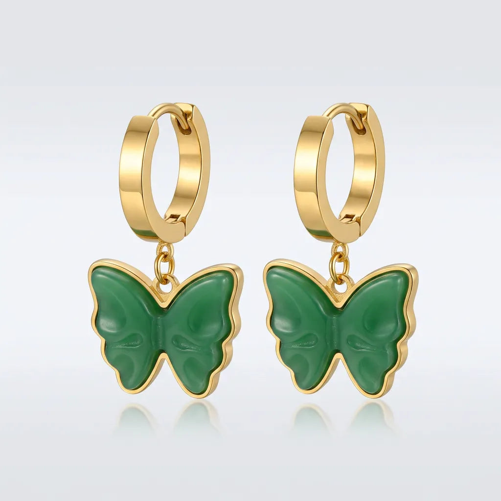 Jade Butterfly Chain Drops
