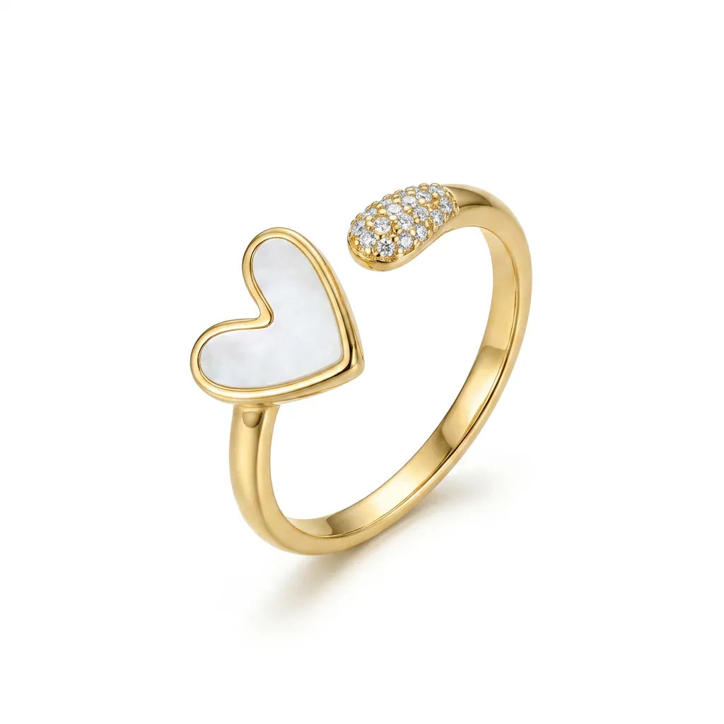 Aria Mother-of-Pearl Heart Ring