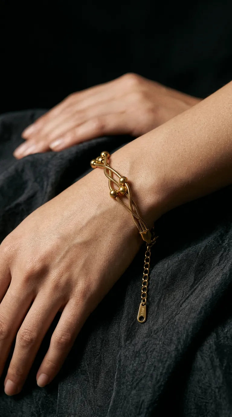 Intertwined Triple Link Bracelet