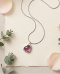 Amethyst Hued Gemstone Heart