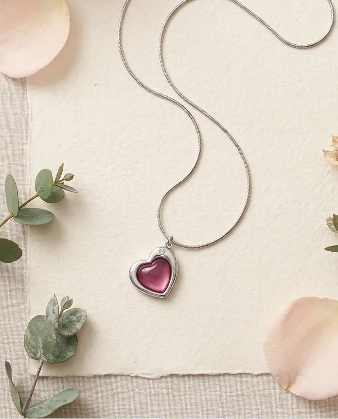 Amethyst Hued Gemstone Heart