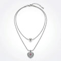 Amour Heart Double Layered Necklace