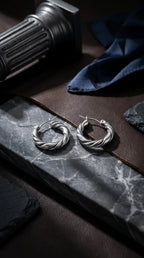 Twisted Rope Textured Hoops