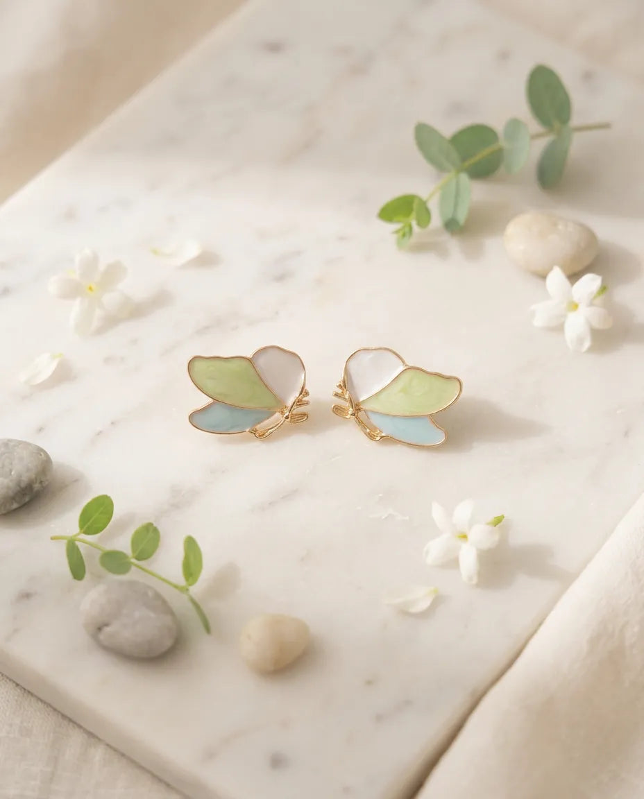 Filigree Pastel Leaf Earrings