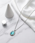 Turquoise Circular Halo Pendant