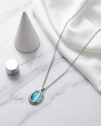 Turquoise Circular Halo Pendant