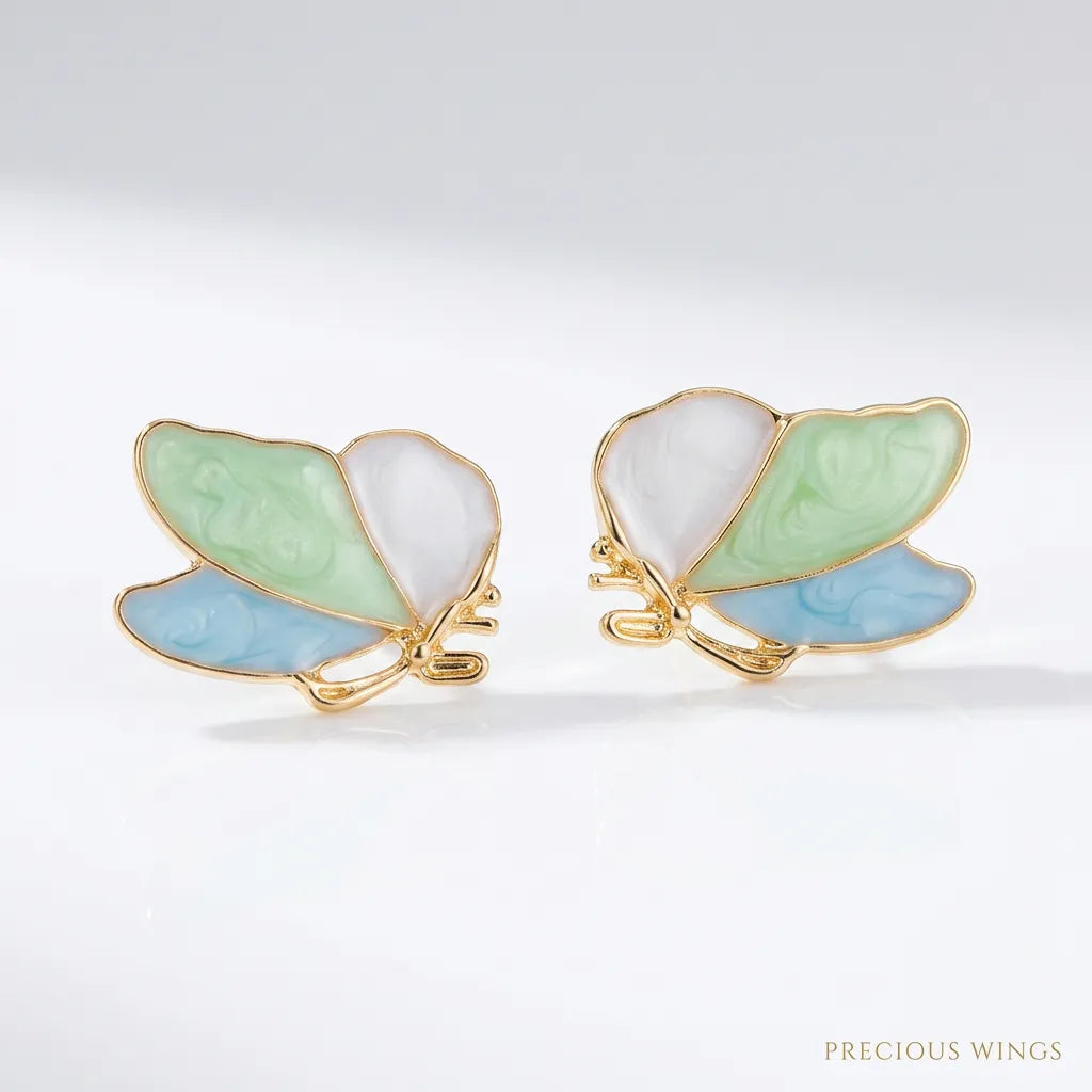 Filigree Pastel Leaf Earrings