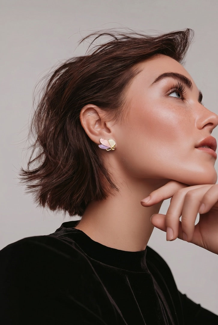 Filigree Pastel Leaf Earrings