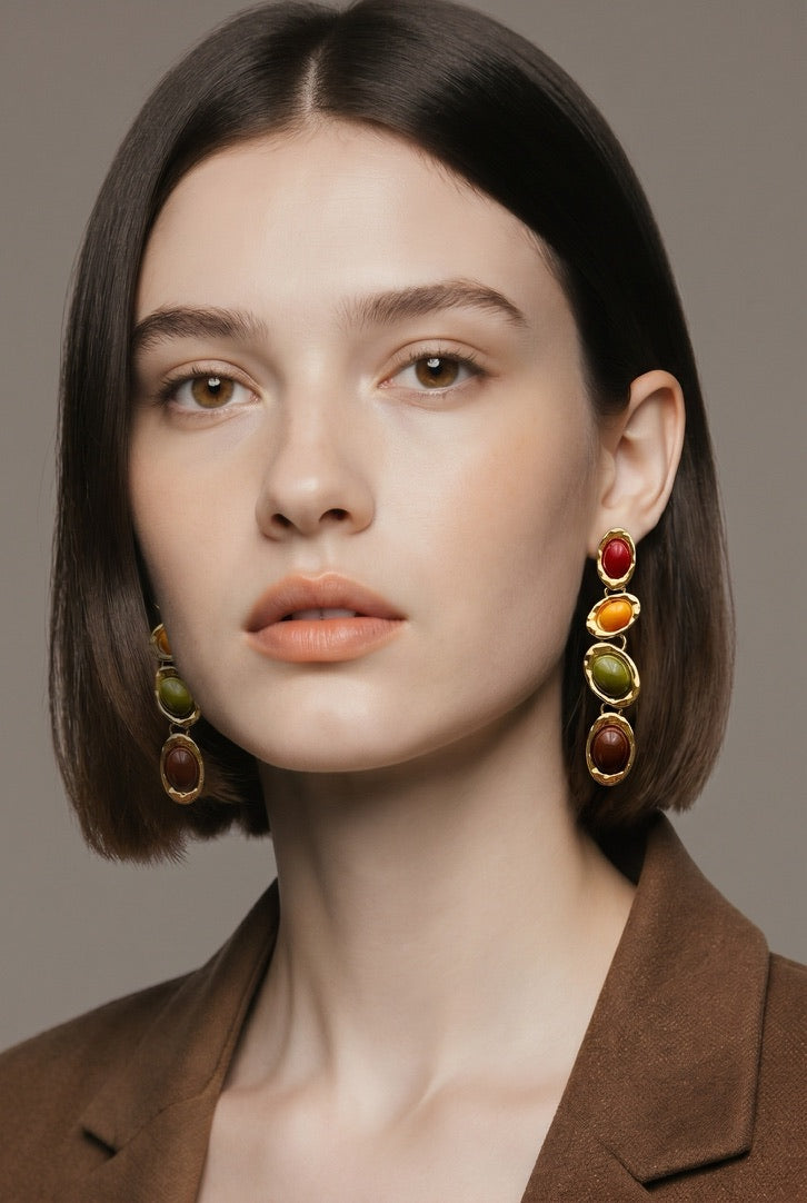Multi-Tier Earth Gemstone Drops