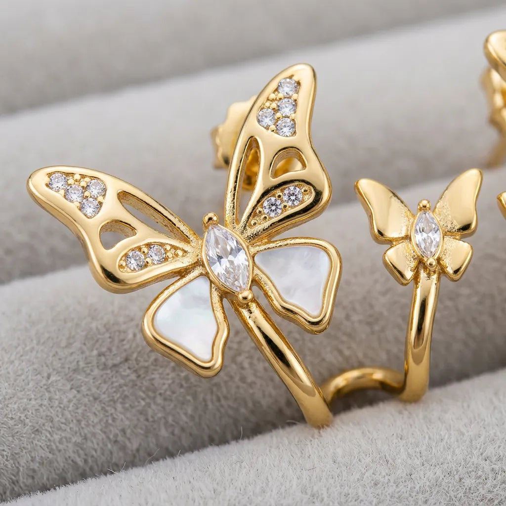 Mariposa Flight Crystal Studs