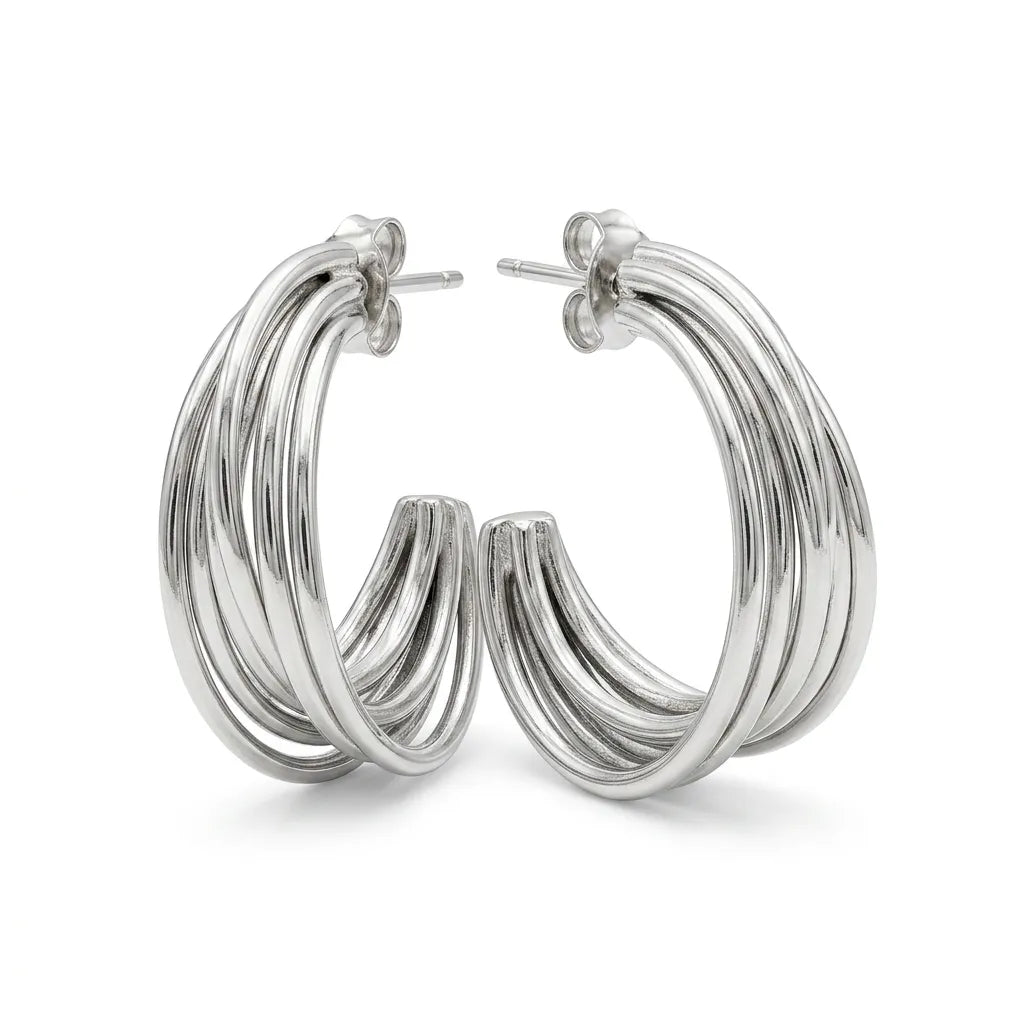Ribbed Chunky Statement Huggies
