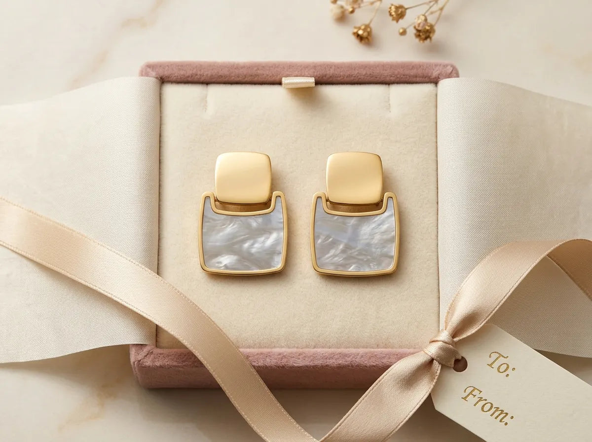 Mother-of-Pearl Square Drops